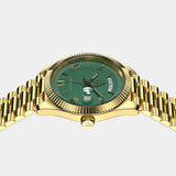 Goud groen horloge