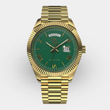 Goud groen horloge