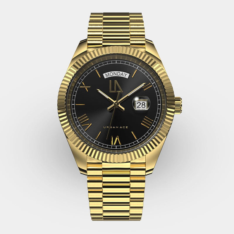 Goud zwart horloge