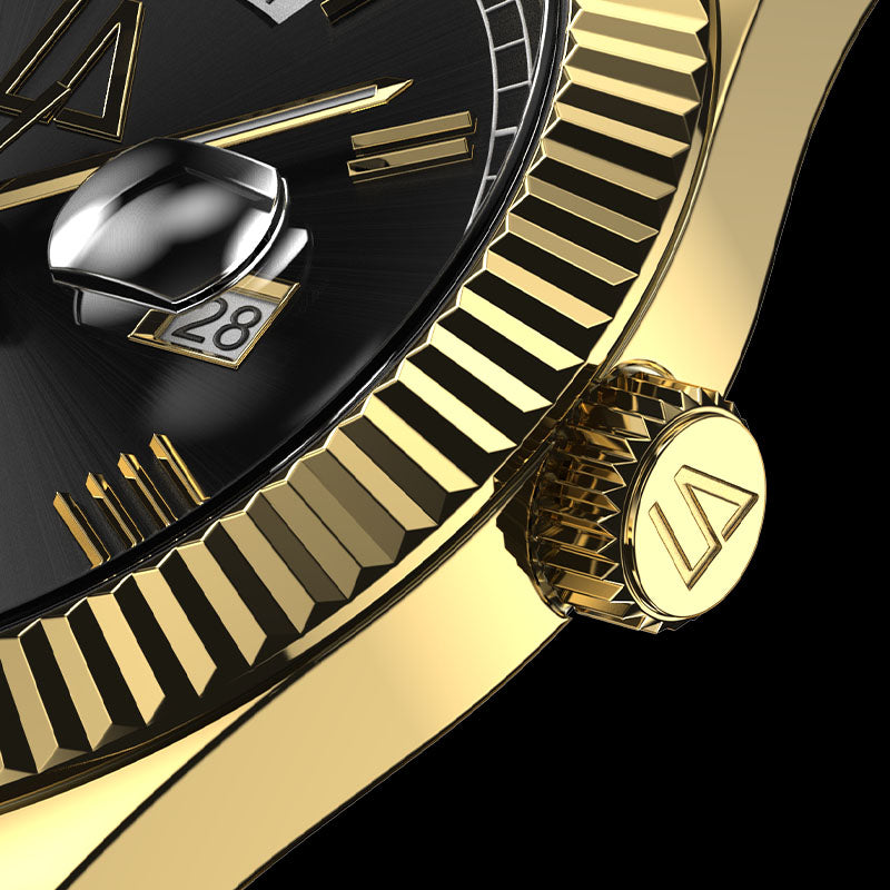 Goud zwart horloge