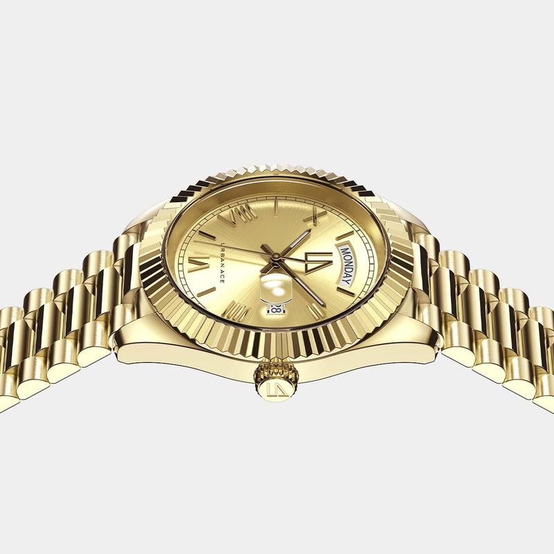 Voorkant gouden horloge