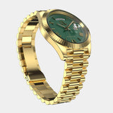 Horloge groen met goud