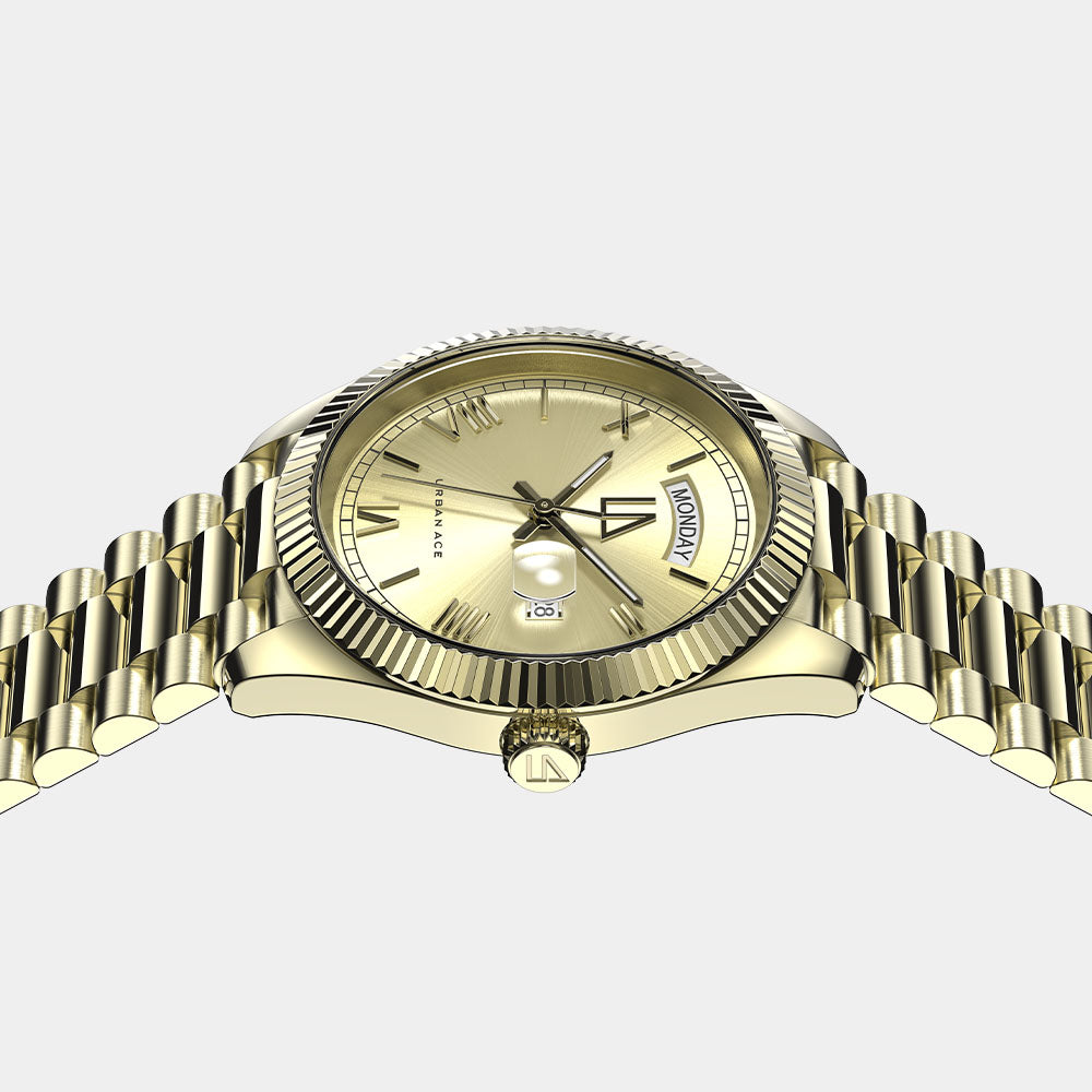 Zephyr gold horloge zijkant