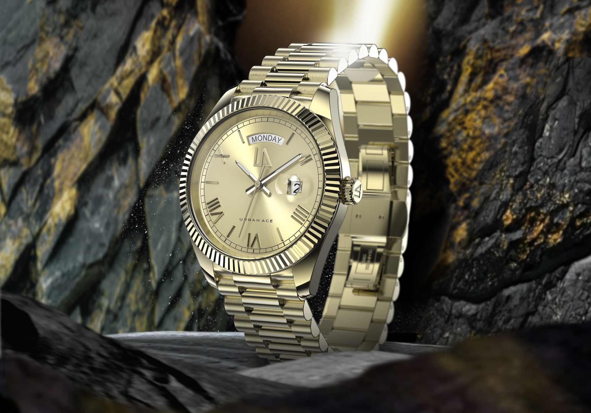 Zephyr Legacy Light Gold horloge