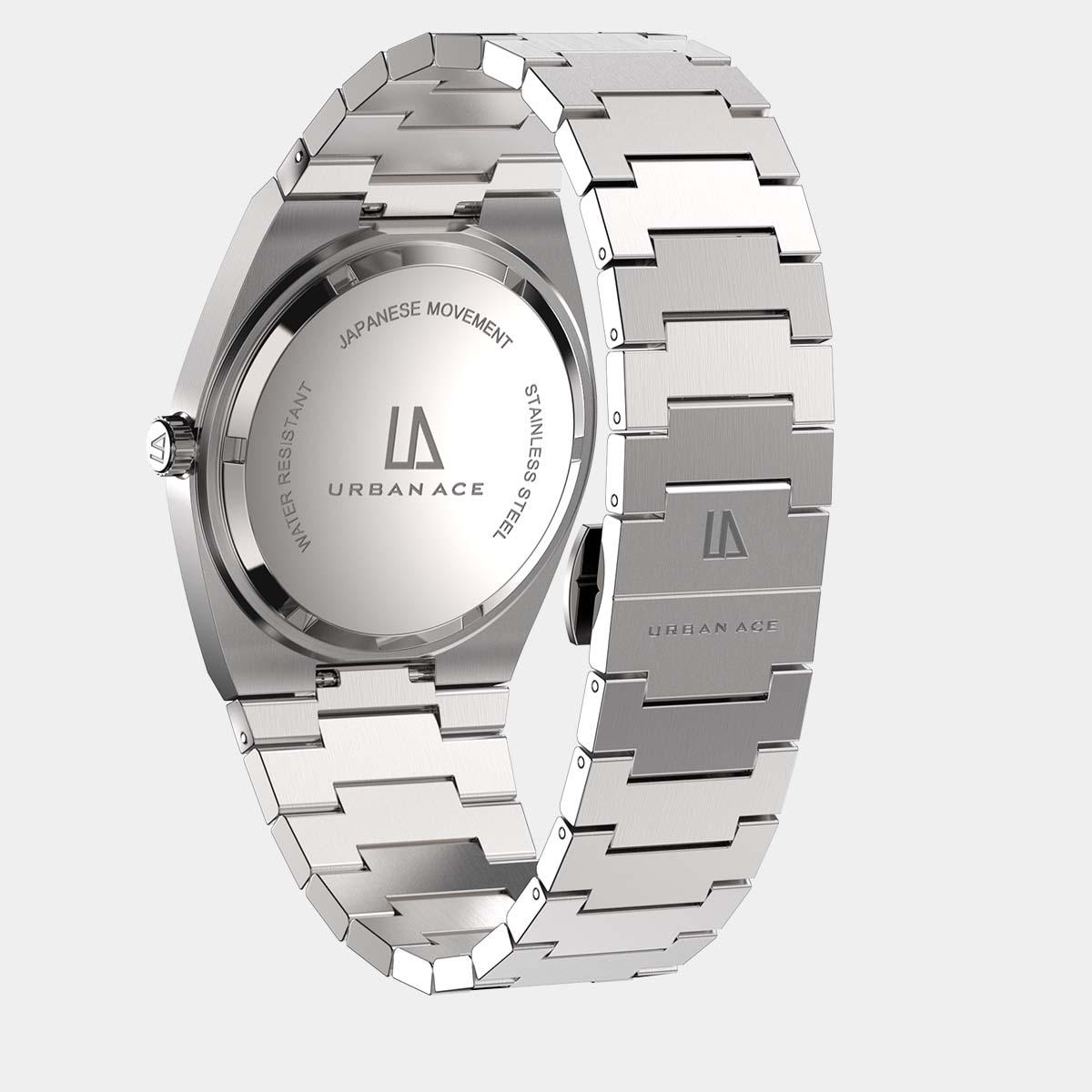 Urban Ace horloge achterkant zilver