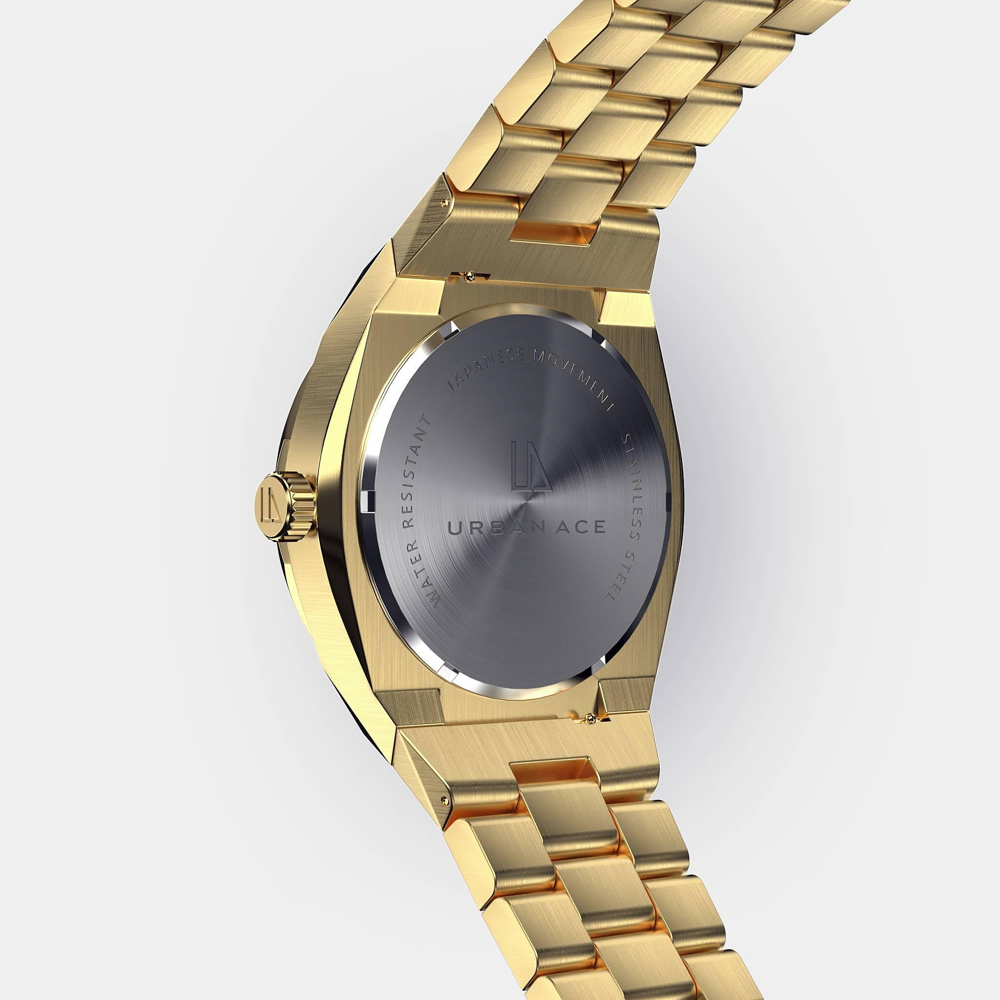 Zijkant horloge goud